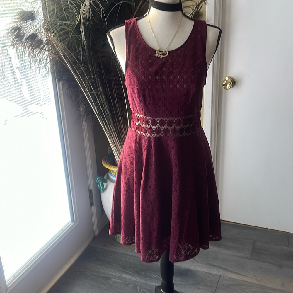 Burgundy dress